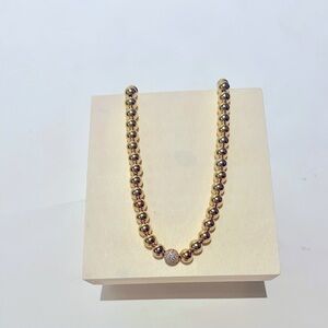 Gold Ball Bead Neckace